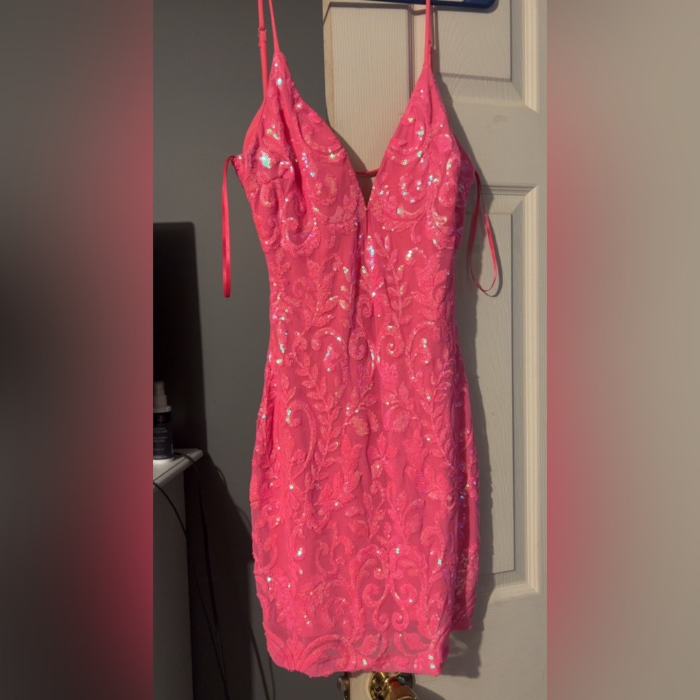Lovesome Pink Sequin Dress